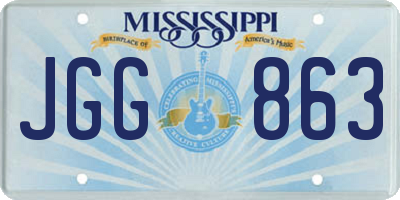 MS license plate JGG863