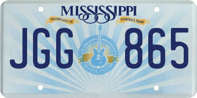 MS license plate JGG865