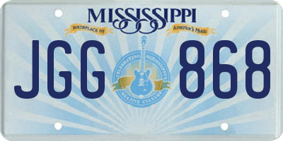 MS license plate JGG868