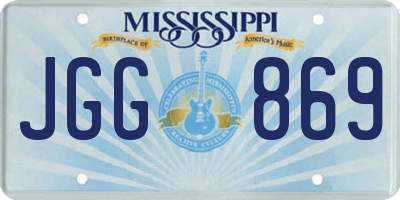 MS license plate JGG869