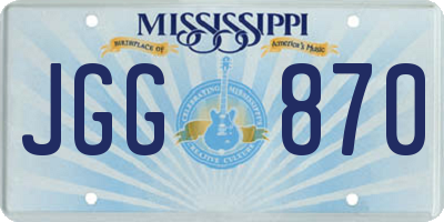 MS license plate JGG870