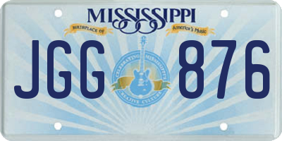 MS license plate JGG876