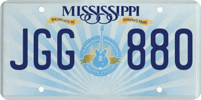 MS license plate JGG880