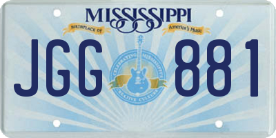 MS license plate JGG881
