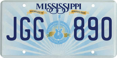 MS license plate JGG890