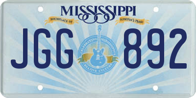 MS license plate JGG892