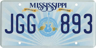 MS license plate JGG893