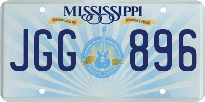 MS license plate JGG896