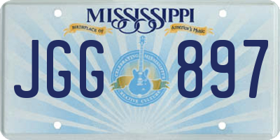 MS license plate JGG897