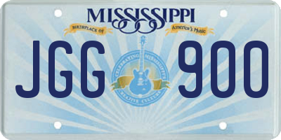 MS license plate JGG900
