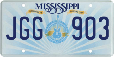MS license plate JGG903