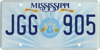MS license plate JGG905