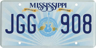 MS license plate JGG908