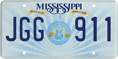 MS license plate JGG911