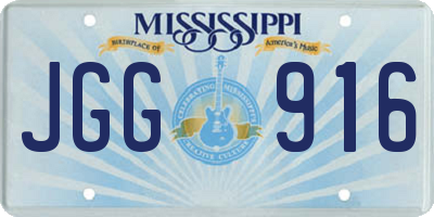 MS license plate JGG916