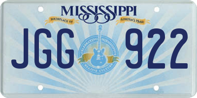 MS license plate JGG922