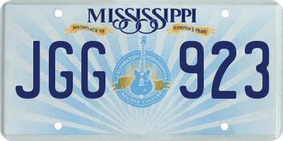 MS license plate JGG923