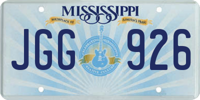 MS license plate JGG926