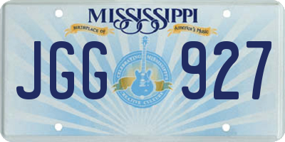 MS license plate JGG927