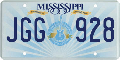MS license plate JGG928