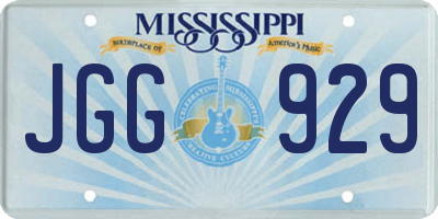 MS license plate JGG929