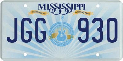 MS license plate JGG930