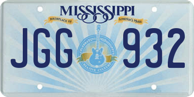 MS license plate JGG932