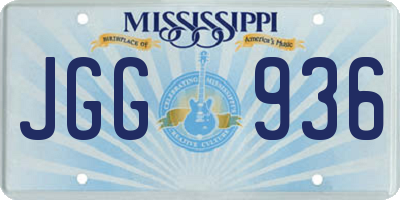 MS license plate JGG936