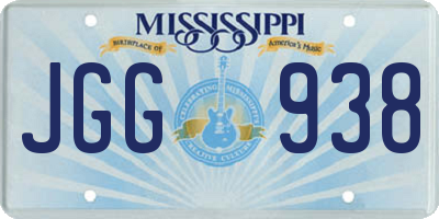 MS license plate JGG938