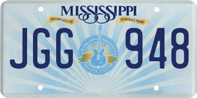 MS license plate JGG948