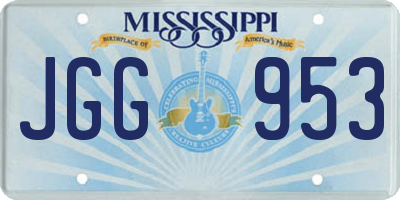 MS license plate JGG953
