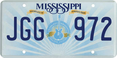 MS license plate JGG972