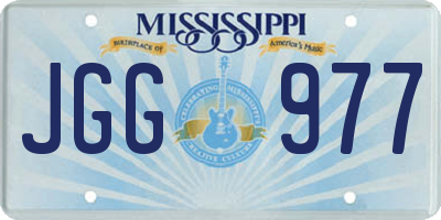 MS license plate JGG977