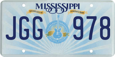 MS license plate JGG978
