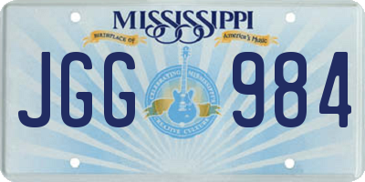 MS license plate JGG984