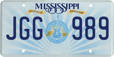 MS license plate JGG989