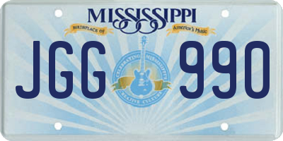 MS license plate JGG990
