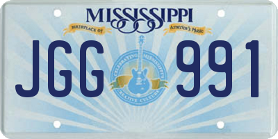 MS license plate JGG991