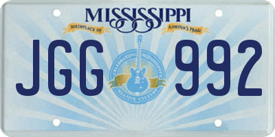 MS license plate JGG992