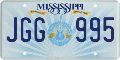MS license plate JGG995