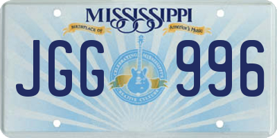 MS license plate JGG996