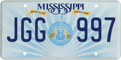 MS license plate JGG997