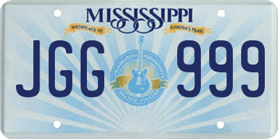 MS license plate JGG999
