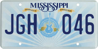 MS license plate JGH046