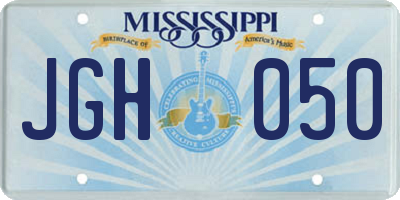 MS license plate JGH050