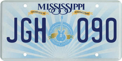 MS license plate JGH090