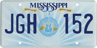 MS license plate JGH152