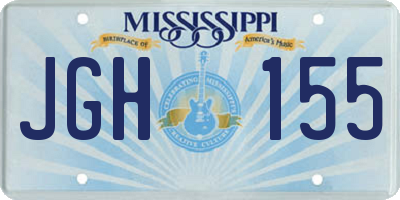 MS license plate JGH155