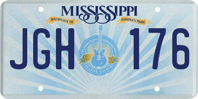 MS license plate JGH176