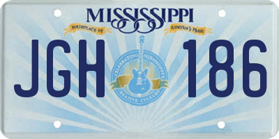 MS license plate JGH186